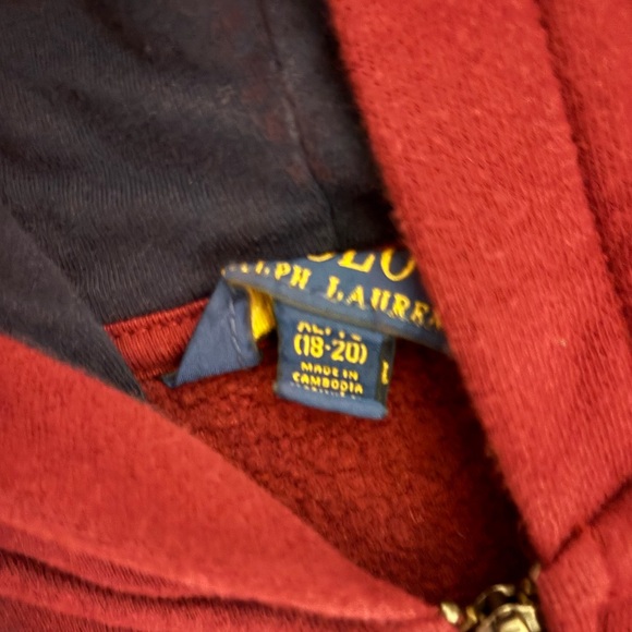 Ralph Lauren Burgandy Hoodie - Picture 4 of 4
